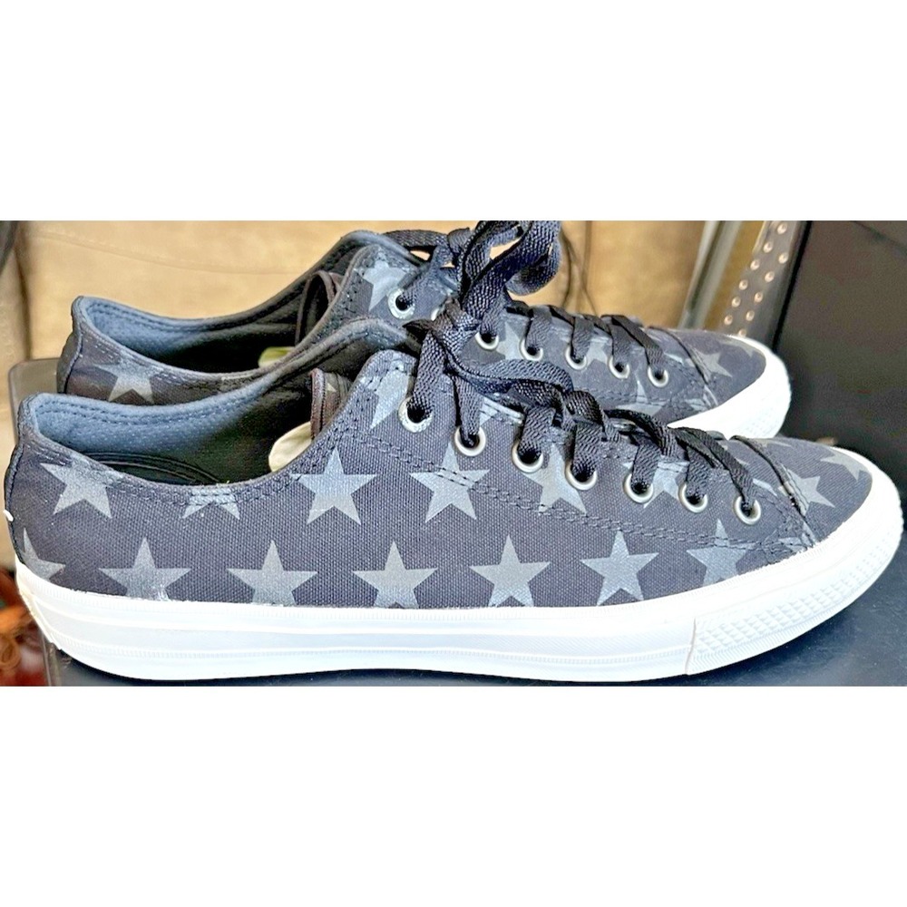 Converse Chuck Taylor All Star 2 Ox Sneakers Black Star Print Men's Size 11